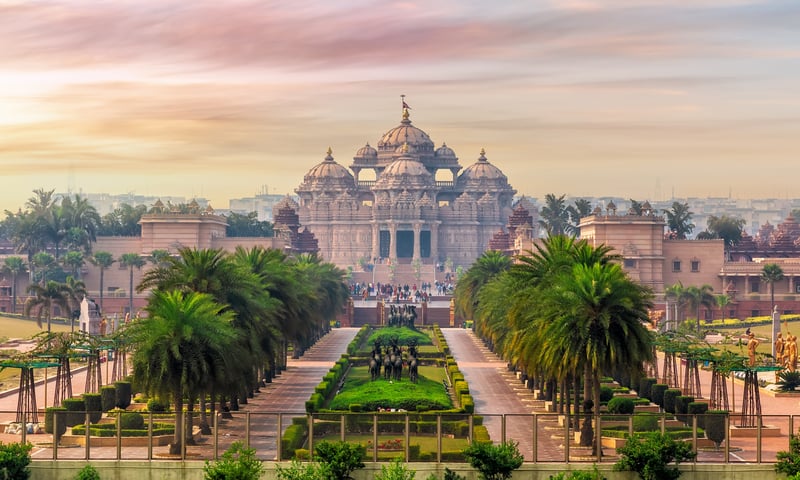 The Hindu cultural Swaminarayan Akshardam Complex in Delhi, India.
