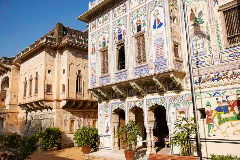 One of the amazing Havelis in Mandawa, India.