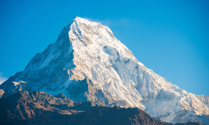 See the stunning Himalayan Mountain range from the Annapurna Base Camp.