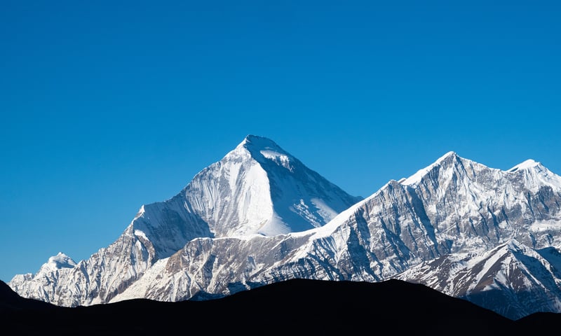 Enjoy the sunrise view over Mt. Dhaulagiri, the seventh highest mountain in the world.