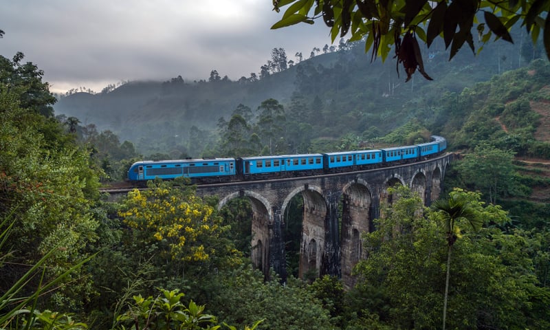 Ride one of Sri Lanka's most famous trains then photograph it crossing the 9 Arch Bridge at Ella.