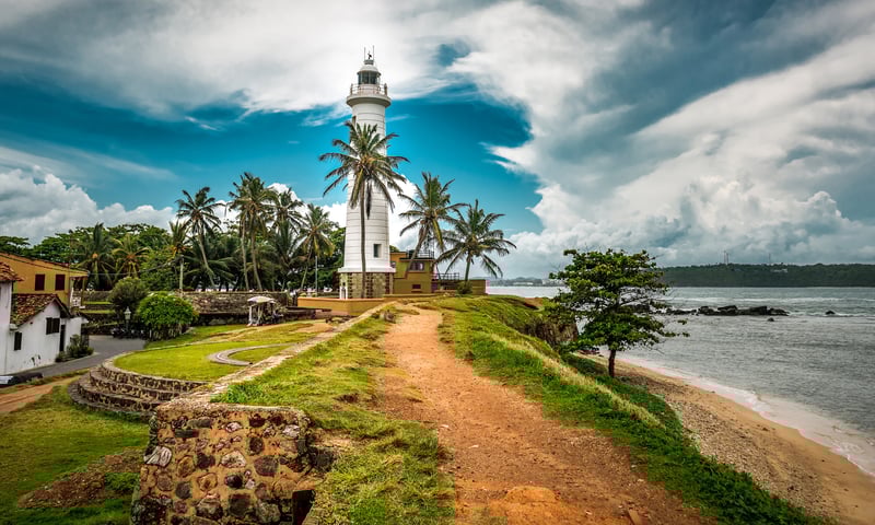 The Galle Lighthouse (also known as the Pointe de Galle Light) is Sri Lanka's oldest light station.