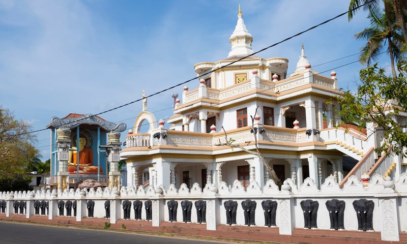 The Buddhist Agurukaramulla Temple in Negombo, Sri Lanka.