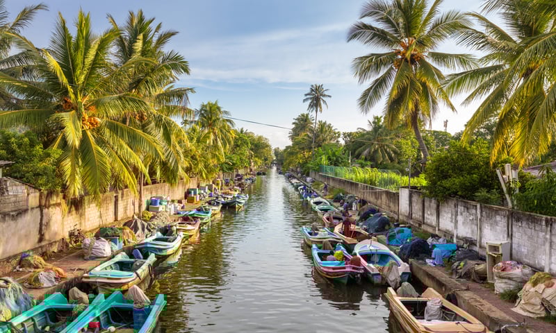 Hamilton's Canal in Negombo, Sri Lanka.