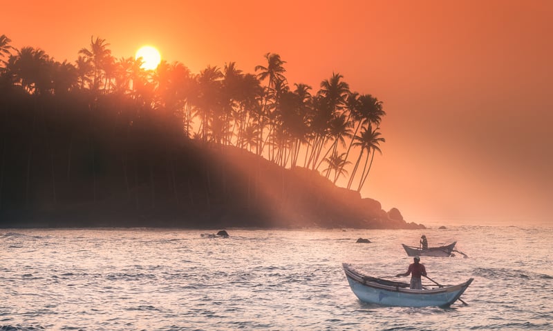 Enjoy a spectacular sunset with a free day in Negombo, Sri Lanka.