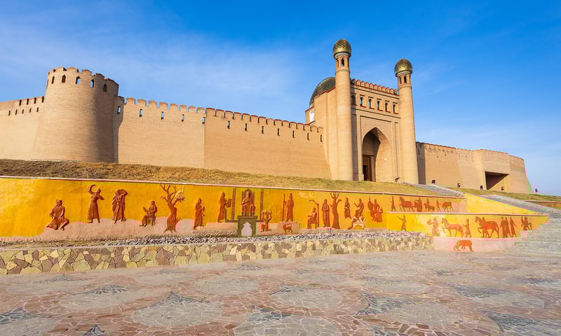 The Mug Teppe Fortress is an icon of Istaravshan, Tajikistan.