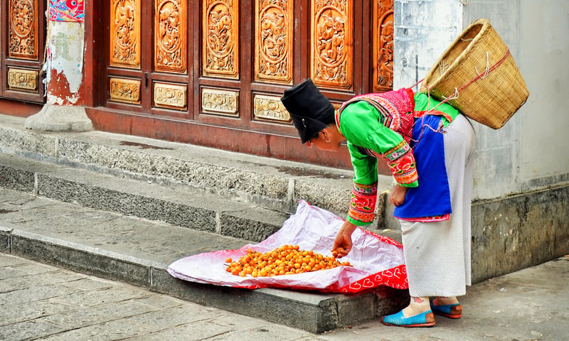 Bai woman in Dali, Yunnan.
