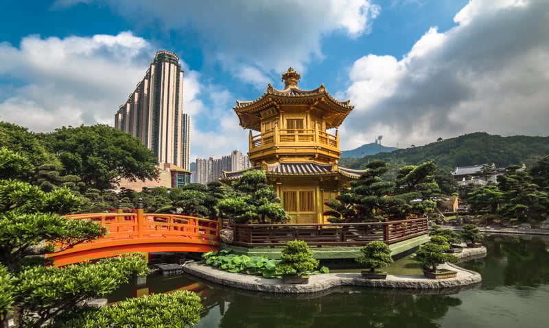 Golden Pavillion, Nian Lian Garden, Hong Kong.