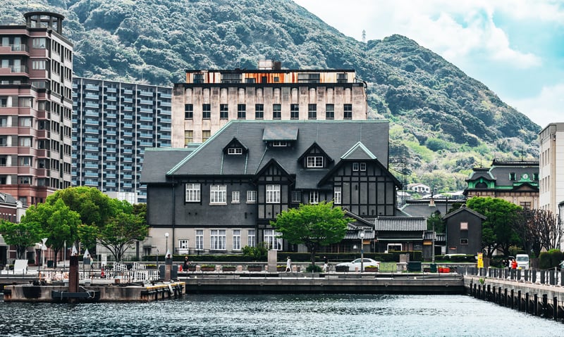 Stroll through the retro streets of Moji Port in Kitakyushu, Japan.
