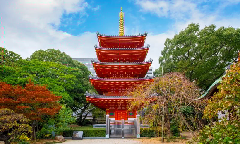 Tochoji Temple in Fukuoka, Japan.