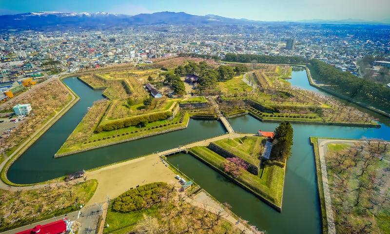 Hakodate's historic star-shaped Goryokaku Park, Itinerary 1.
