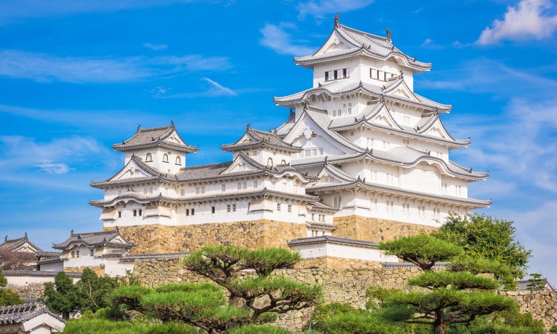 The elegant Himeji Castle, Himeji, Hyogo Prefecture.