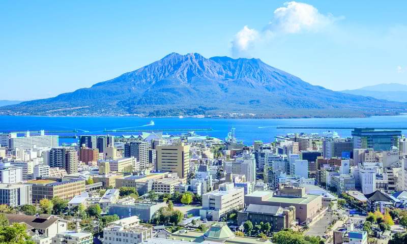 Kagoshima is a sun-drenched coastal gem dominated by the dramatic Sakurajima volcano.