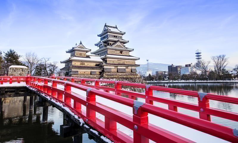 Spend a night in Matsumoto, home to the impressive Matsumoto Castle.
