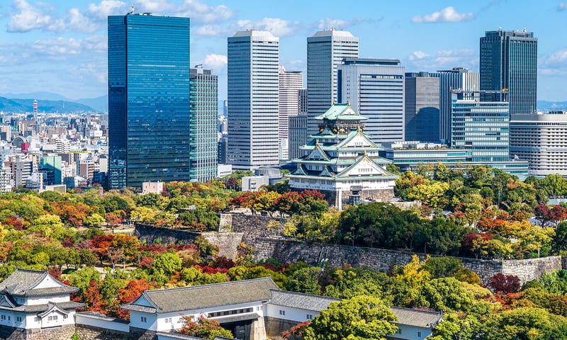 See the imposing local castle in Osaka Castle, Osaka.