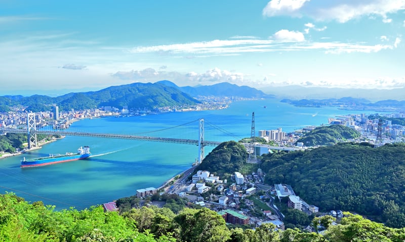 Shimonoseki is the westernmost city on Japan’s main island, Honshu.