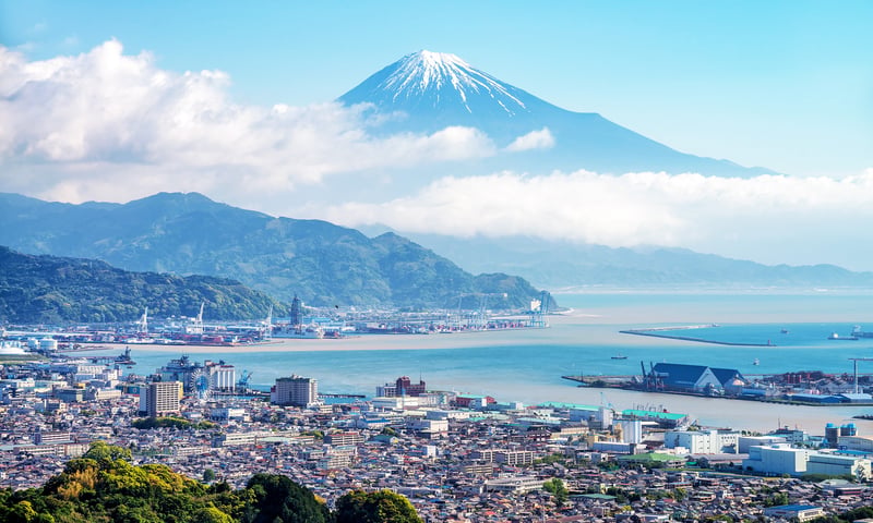 Shizuoka is Japan’s green tea production capital, with breathtaking views of Mount Fuji.