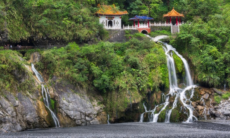 Marvel at the stunning scenery of the Changchun Temple in Takroko National Park.
