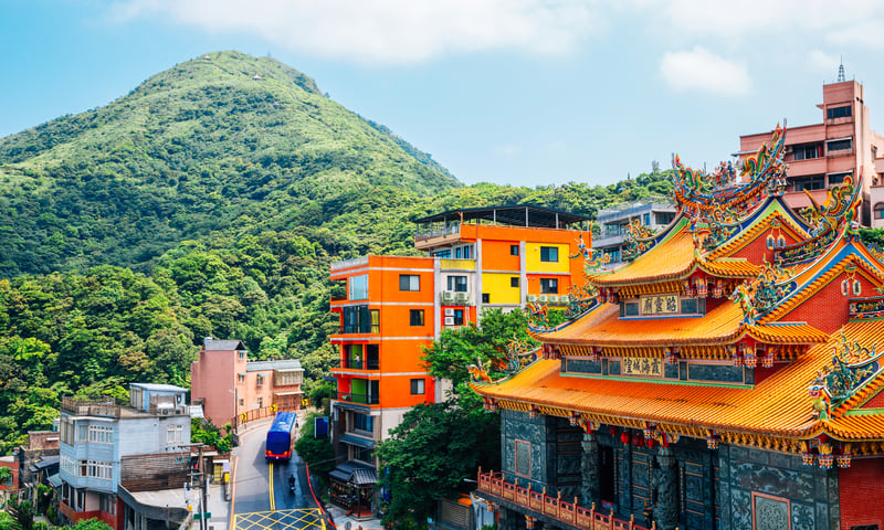 Walk down Jiufen's  Old Street, inspiration for the village in the film Spirited Away.