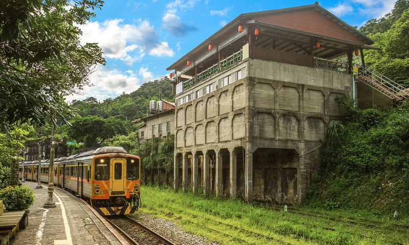Enjoy a scenic ride on the charming, narrow-gauge Pingxi Railroad.