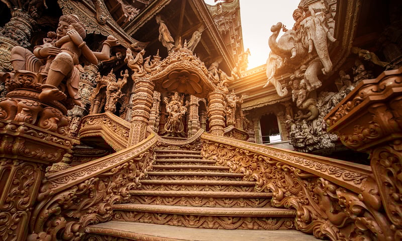 Visit the nearby Sanctuary of Truth Museum while on a self-discovery of Pattaya, Thailand.