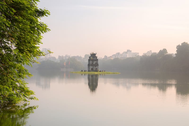 Located in the heart of Hanoi, Hoan Kiem Lake is great for a morning stroll during leisure time.