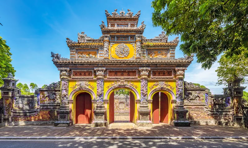 Truong Sanh Palace within the Hue Citadel in Hue, Vietnam (via Da Nang).