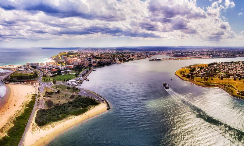 The charming, laid-back beachside city of Newcastle, Australia (Itinerary 1 only).