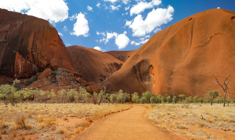 Enjoy treks through Uluru-Kata Tjuta NP, Northern Territory, Australia.