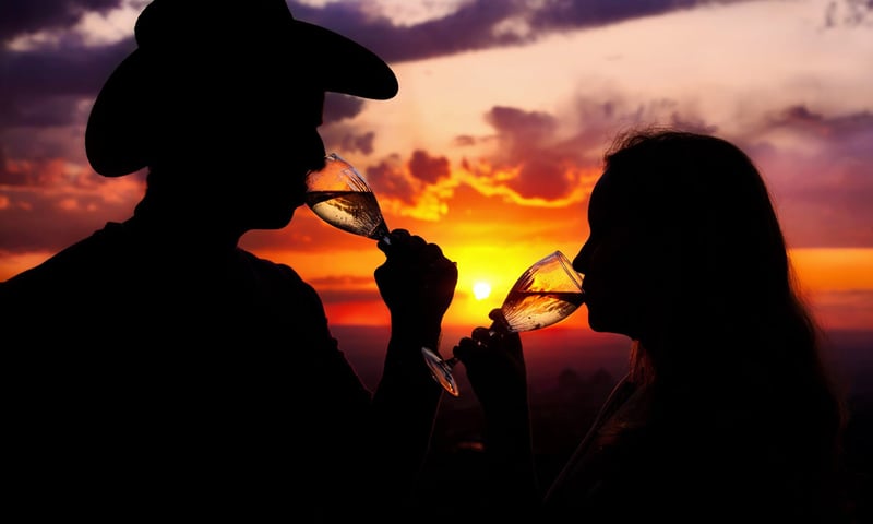 Relax and enjoy an outback sunset with a cold beverage.