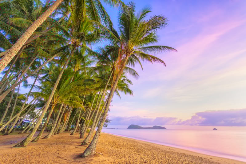 Relax on the tropical sands of Cairns, Australia.