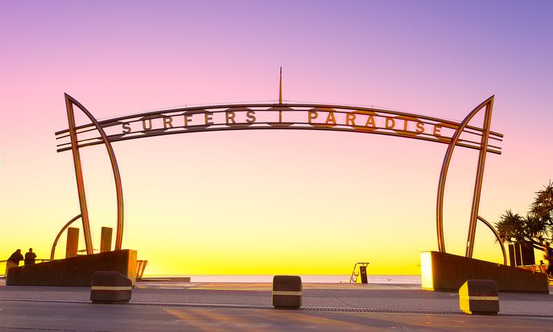 Brisbane is the gateway to the famous beaches of Surfers Paradise.