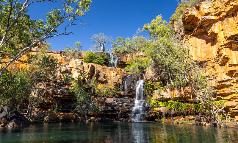 An easy trail leads to Galvin Gorge's stunning multi-tiered waterfall-fed pool.