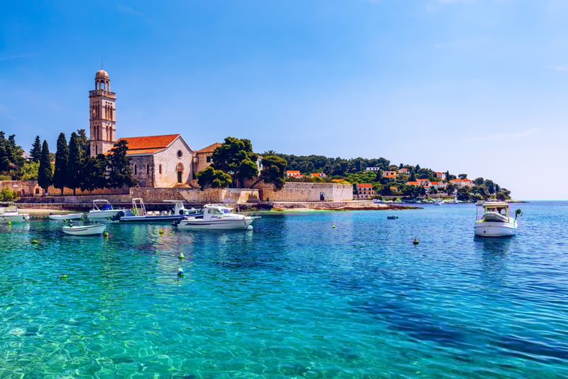 Soak up the sun from Hvar Island, Croatia.