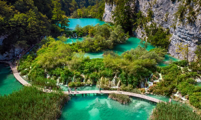 Visit Croatia’s oldest National Park and a UNESCO World Heritage Site, Plitvice Lakes National Park.