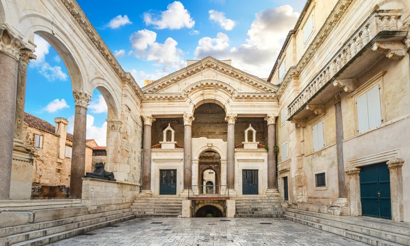 Admire centuries-old Diocletian's Palace in Split, Croatia.