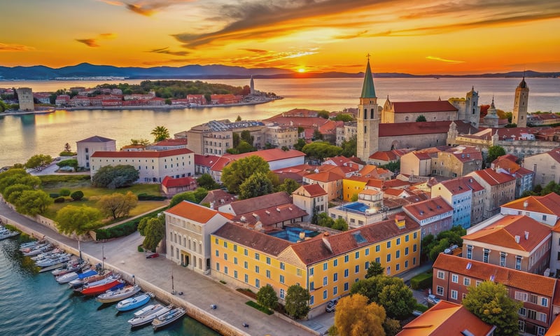 The coastal city of Zadar.