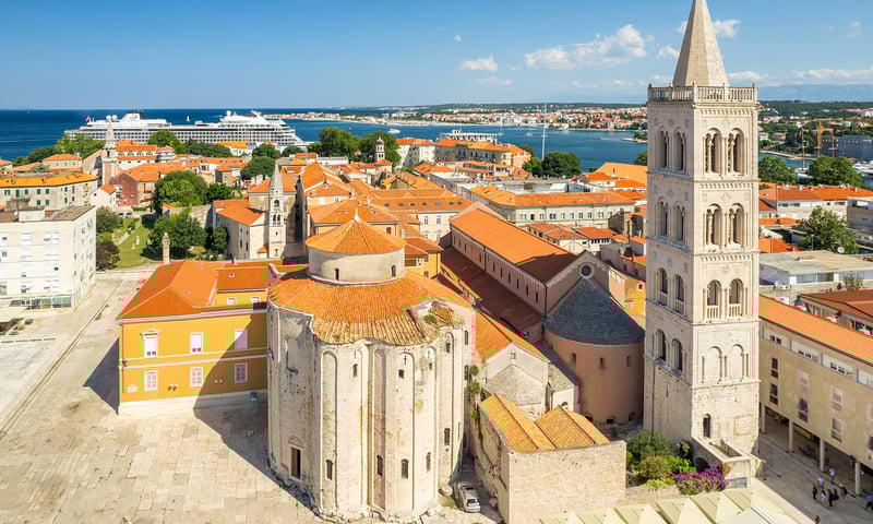 Spend a day in Zadar with time to explore the ancient city centre, St Donata's famous bell tower.
