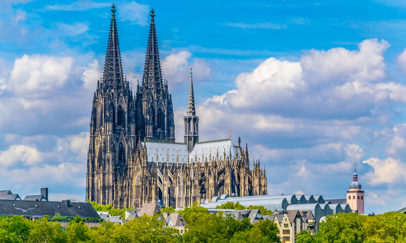 The Cologne Cathedral, known locally at the Kölner Dom, in Germany.