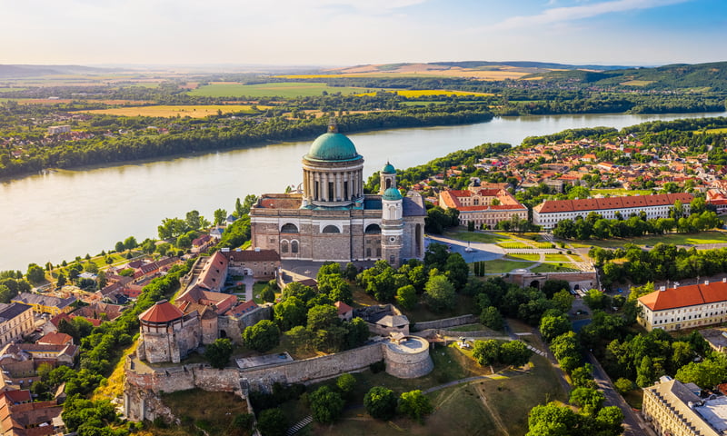 Esztergom's Basilica is the largest church in Hungary.
