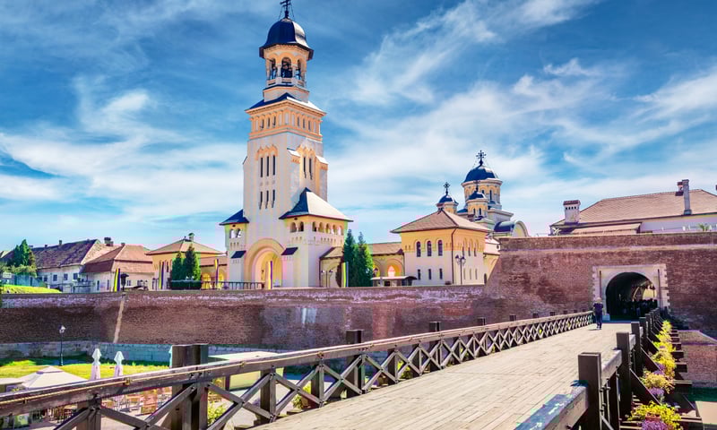 Explore Alba Iulia Citadel in Romania, a beautiful Medieval fortress.