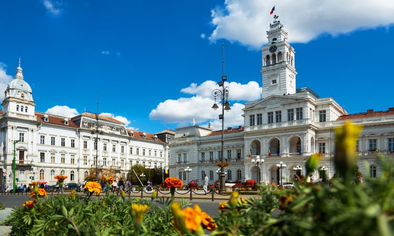 Arad is the only city in Romania to be shared by two of the country's historic provinces.