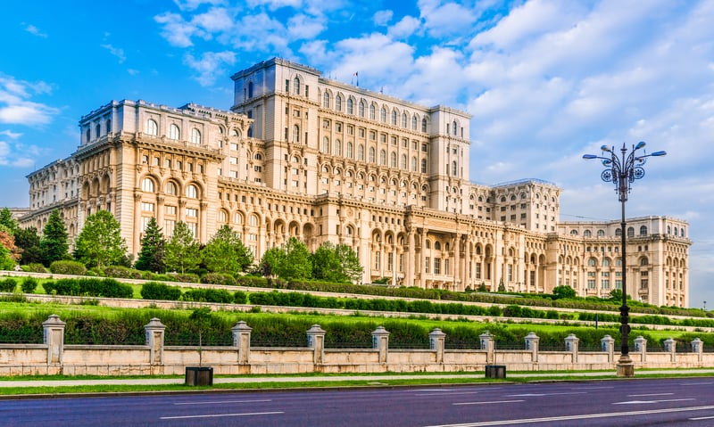 Romanian Parliamentary building in Bucharest.