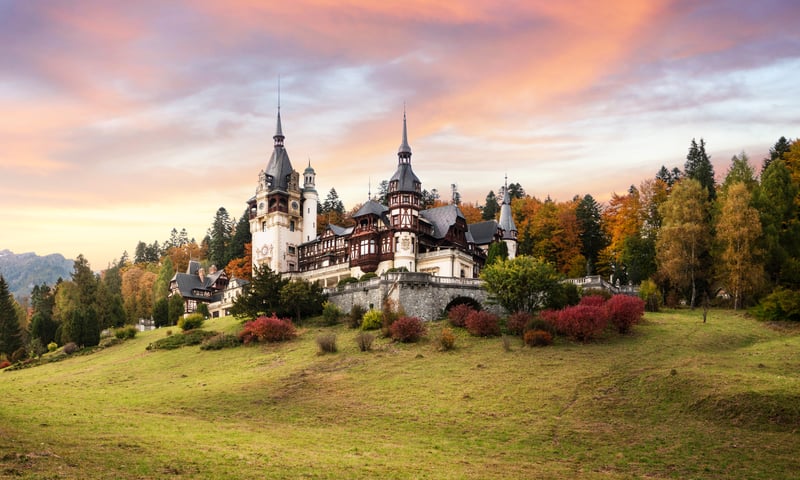 Peles Castle in the Carpathian Mountains, Romania (Itinerary 2).