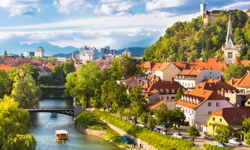Enjoy a guided tour of beautiful Ljubljana, Slovenia.