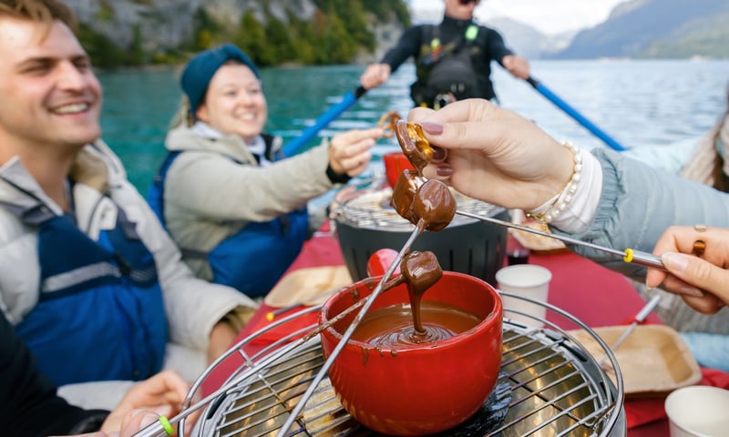 Enjoy a Chocolate Fondue Float on Lake Brienz, Switzerland (optional activity).