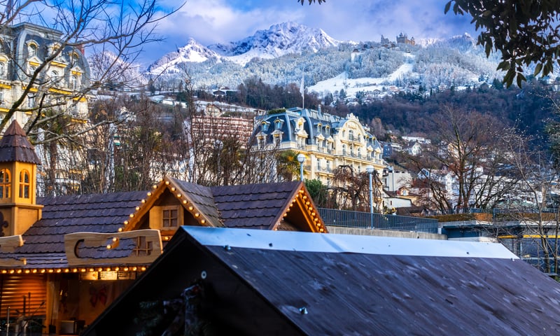 Montreux is a traditional resort town on Lake Geneva.