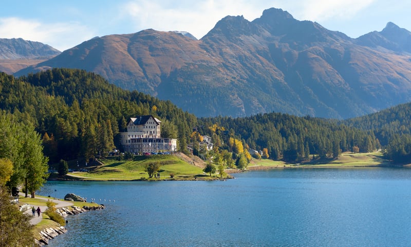 Experience the glamorous alpine resort town of Saint Moritz, Switzerland.