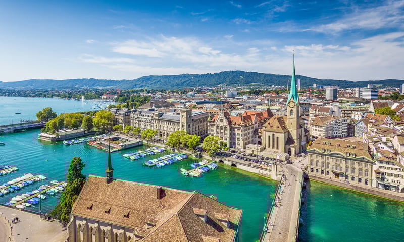 Journey into the heart of Switzerland’s stunning lakes and snow-capped peaks to Zurich and Lucerne.