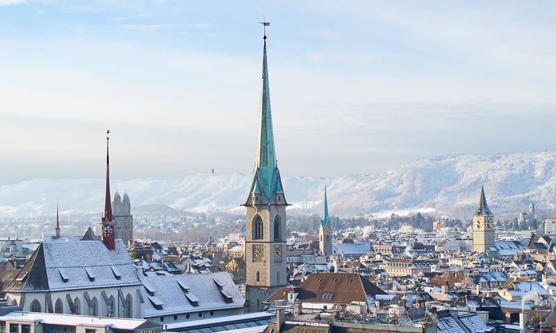 Begin your adventure in Zurich, Switzerland.